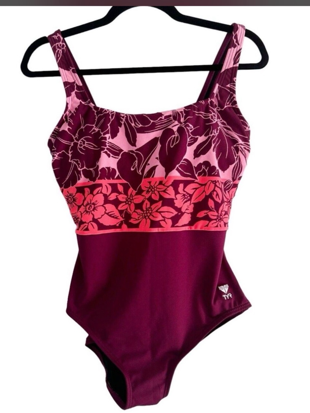 TYR Women’s' Magenta & Pink Floral One-Piece Swimsuit